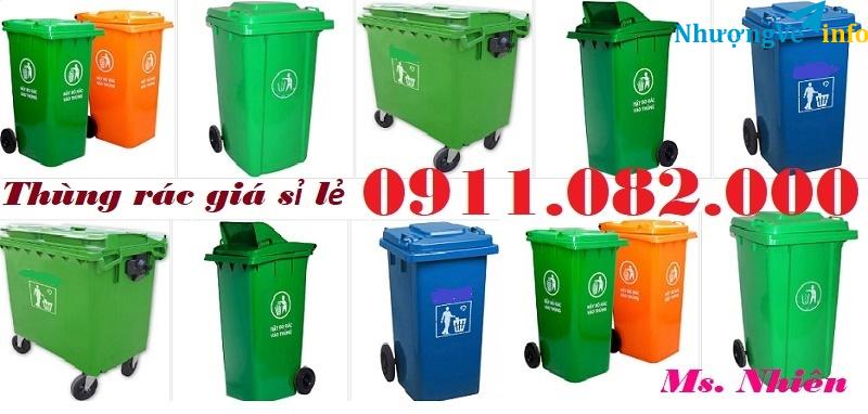 Ảnh Thùng rác 240 lít giá rẻ tại cần thơ- thùng rác inox, thùng rác hình thú- lh 0911082000