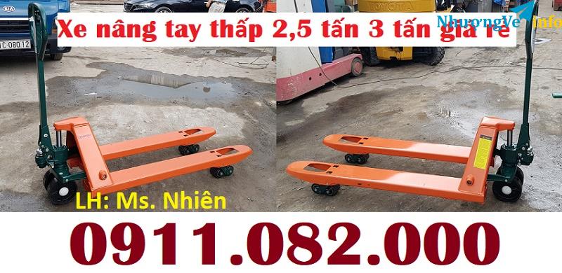 Ảnh Công ty bán xe nâng tay 3 tấn giá rẻ tại vĩnh long- lh 0911082000