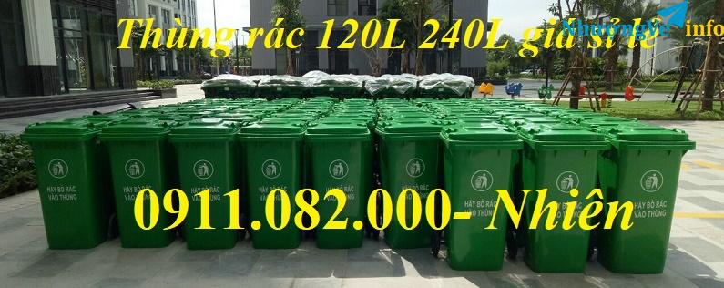 Ảnh Thanh lý 3000 thùng rác mới 100% giá rẻ- Thùng rác 120L 240L 660L- lh 0911082000