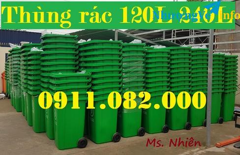 Ảnh Xả thùng rác 240 lít giá rẻ tại kiên giang- Thùng rác nhựa, thùng rác công cộng- lh 0911082000