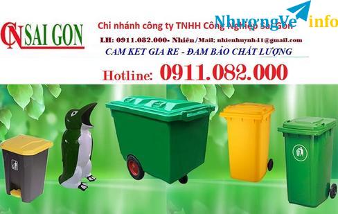 Ảnh Cung cấp thùng rác giá rẻ tại cần thơ- thùng rác 120L 240L, thùng rác văn phòng-lh 0911082000