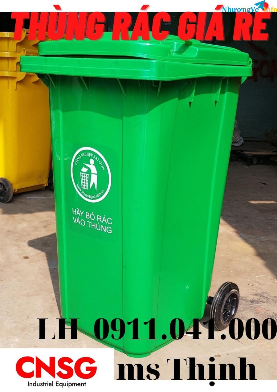 Ảnh Bán thùng rác công cộng 120lit 240lit 660lit, thùng rác inox giá rẻ 0911041000