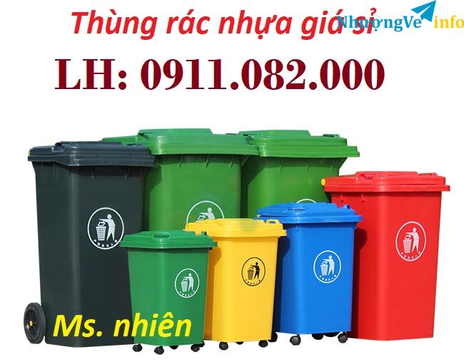 Ảnh Phân phối thùng rác giá rẻ- thùng rác 120L 240L, thùng rác nắp kín- lh 0911082000