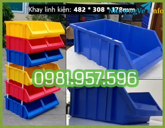 Ảnh Khay linh kiện vát, khay nhựa vát đầu, khay nhựa A9, kệ dụng cụ