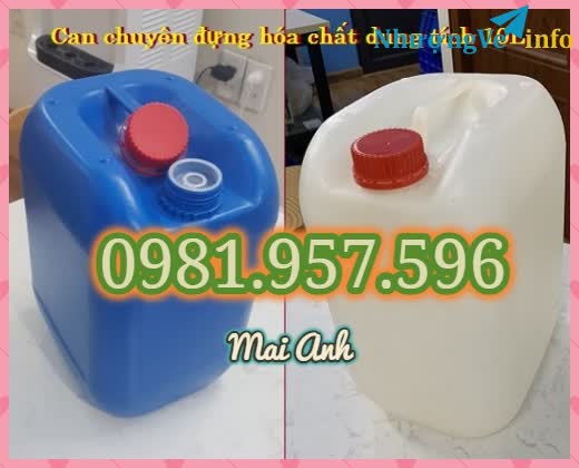 Ảnh Can nhựa hóa chất 10L, can nhựa 10L chống tràn, can nhựa HDPE