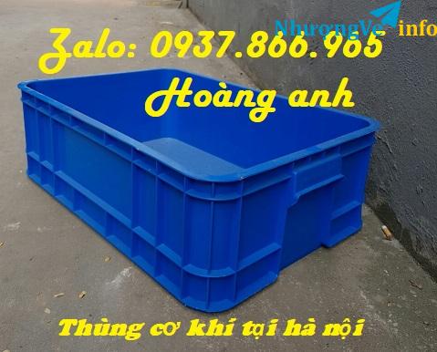 Ảnh Thùng nhựa đặc B1 giao hàng toàn quốc, khay nhựa nguyên sinh, khay đăc đựng dụng cụ trong nhà xưởng, thùng nhựa kín.