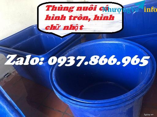 Ảnh Thùng dung tích lớn chất lượng tốt, thung tròn 1000l, thùng dung tích lớn chữ nhật 750l, thùng xanh công nghiệp