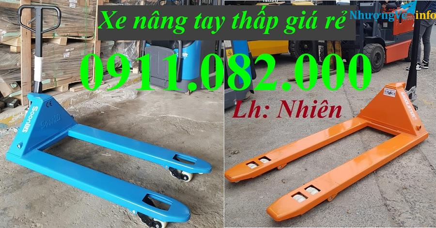 Ảnh Giá rẻ xe nâng tay thấp, xe nâng tay 3 tấn càng dài- lh 0911082000