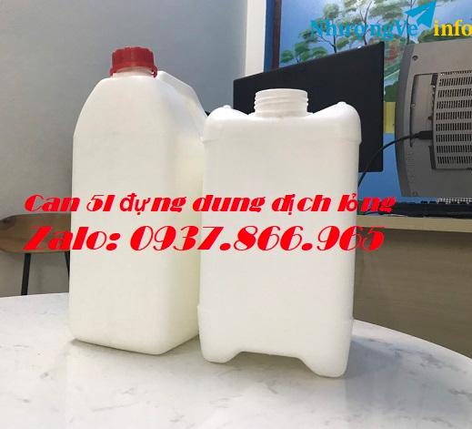 Ảnh Can nhựa trắng 5l, can nhựa, can 5l tại hà nội, can nhựa đựng hóa chất, can