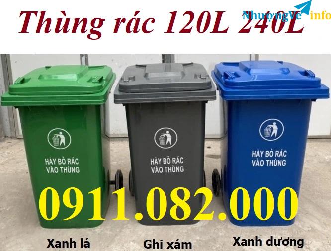 Ảnh Chuyên phân phối thùng rác giá rẻ , thùng rác nhựa 120L 240L giá cạnh tranh- lh 0911082000