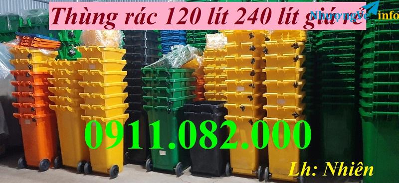 Ảnh Giá rẻ thùng rác nhựa hdpe- thùng rác 120L 240L 660L giá rẻ cạnh tranh- lh 0911082000