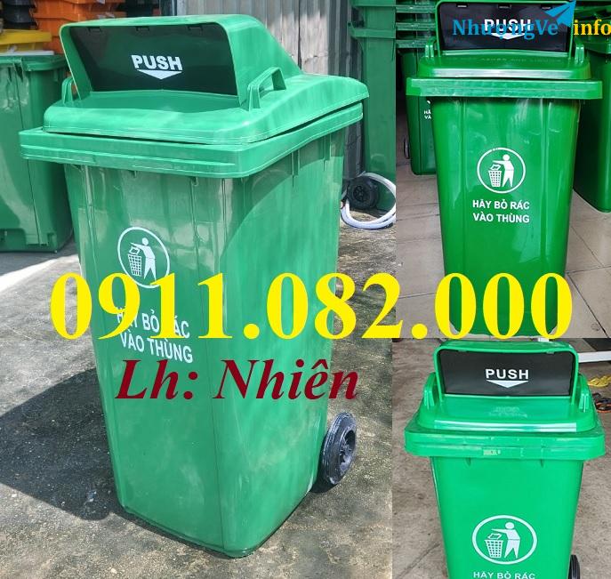 Ảnh Mẫu thùng rác nhựa phổ biến- thùng rác 120L 240L 660L giá rẻ- lh 0911082000