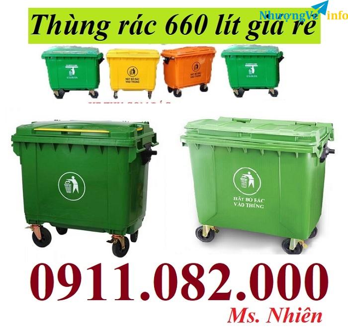 Ảnh Thùng rác y tế giá rẻ- thùng rác nhựa 120l 240l 660l giá cạnh tranh- lh 0911082000