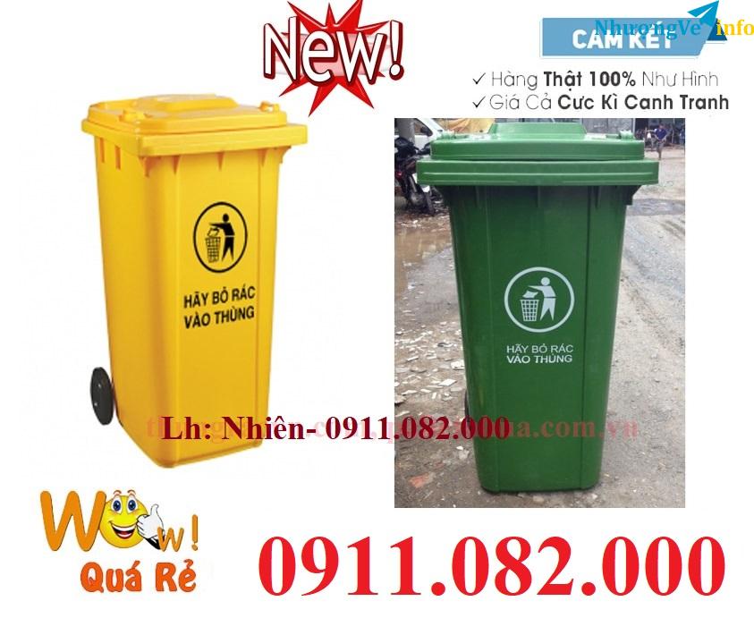 Ảnh Giảm 20% giá thùng rác nhựa- thùng rác 120l 240l 660l hàng mới giá rẻ- lh 0911082000