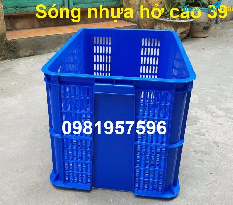 Ảnh Sóng nhựa hở cao 39, sọt nhựa cao 39, sọt nhựa lớn