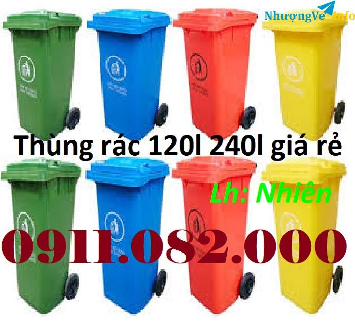 Ảnh Tư vấn thùng rác nhựa, mua bán thùng rác nhựa giá rẻ- thùng rác 120l 240l 660l giá rẻ- lh 0911082000