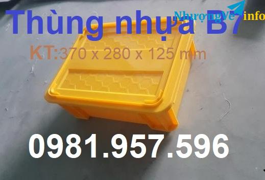 Ảnh Thùng nhựa B7, khay nhựa có nắp, khay nhựa B7