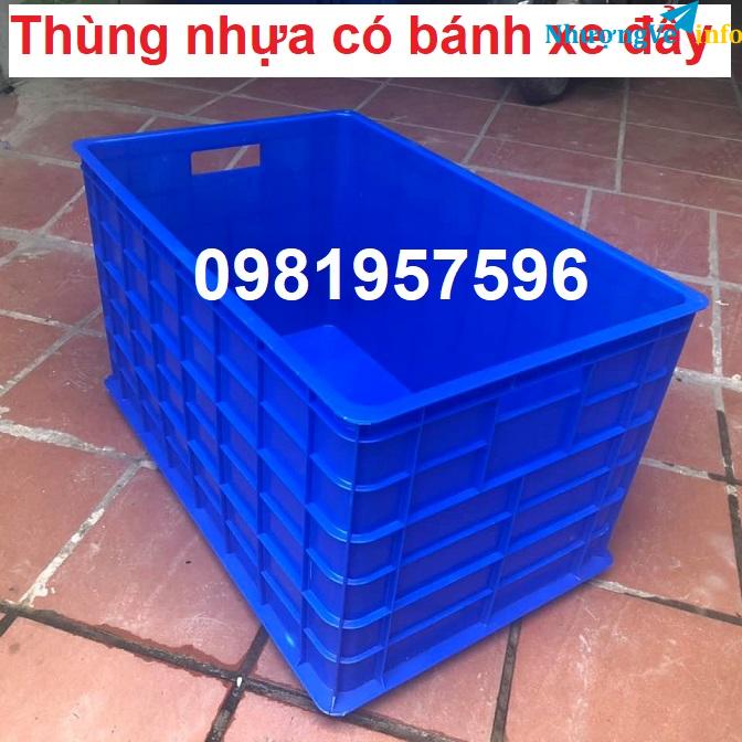 Ảnh Thùng nhựa có 5 bánh xe đẩy, chuyên phân phối thùng nhựa nguyên sinh các loại