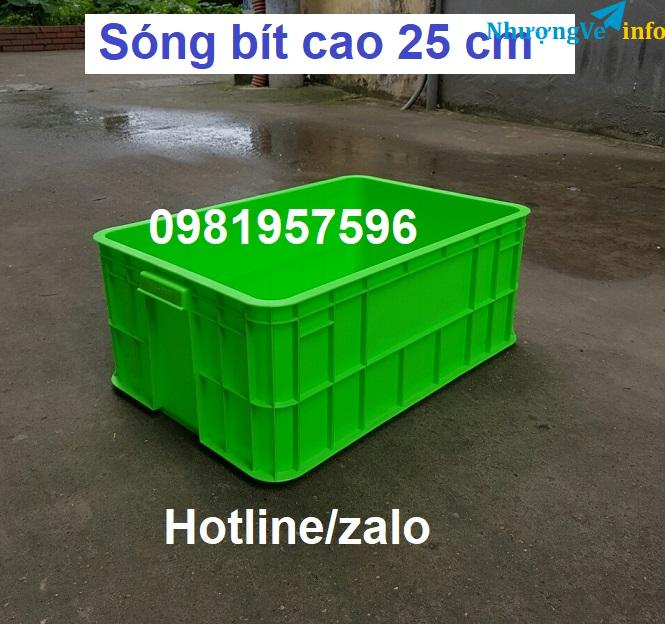 Ảnh Sóng nhựa có nắp, sóng nhựa bít cao 25, thùng nhựa đặc đựng linh kiện