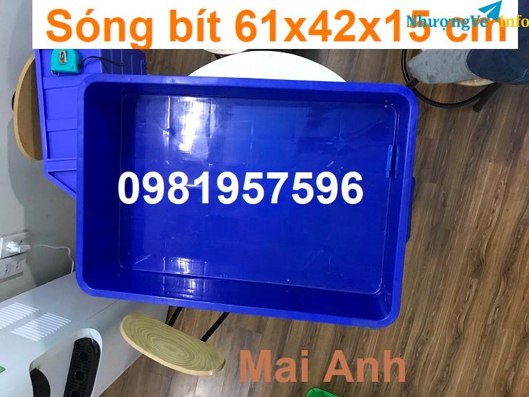 Ảnh Sóng bít 61x42x15 cm loại có nắp, khay nhựa đặc dày dặn, bền đẹp