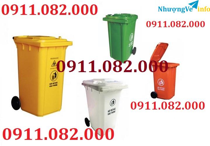 Ảnh Sỉ thùng rác chính hãng giá rẻ, giao hàng nhanh, thùng rác 120l 240l 660l giá ưu đãi- lh 0911.082.000