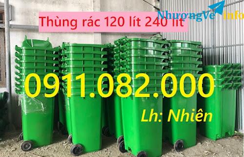 Ảnh Cung cấp Thùng ủ rác giaÌ reÌ taÌ£i viÌnh long, thùng rác 120l 240l dầy chất lượng- lh 0911082000