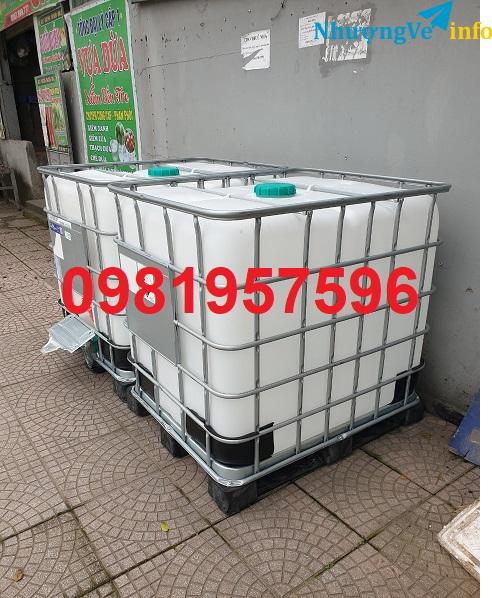 Ảnh Bồn nhựa 1000l đựng hóa chất, dung môi, thực phẩm hoặc nước sạch, nước công trình