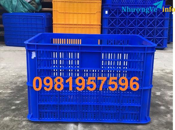 Ảnh Sọt nhựa đựng hàng may mặc, sọt nhựa có bánh xe, sóng nhựa hở có bánh xe