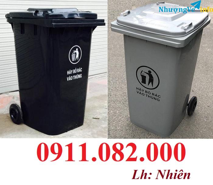 Ảnh Thùng rác nhựa Phan Khánh Đăng giá rẻ tại miền tây- thùng rác 120L, 240L, 660L giá sỉ- lh 0911082000