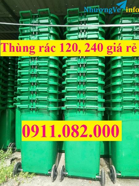 Ảnh Cung cấp thùng rác giá rẻ tại miền tây- sỉ lẻ thùng rác 120 240 660 giá sỉ- lh 0911082000