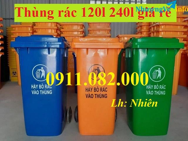 Ảnh Hạ giá cuối năm thùng rác giá rẻ- thùng rác 120l, 240l, 660l giá sỉ toàn quốc- lh 0911082000