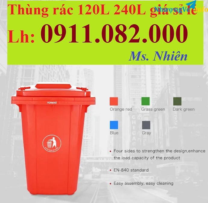 Ảnh Cung cấp thùng rác giá rẻ- thùng rác đạp chân, thùng rác đủ màu sắc kích cỡ- lh 0911082000