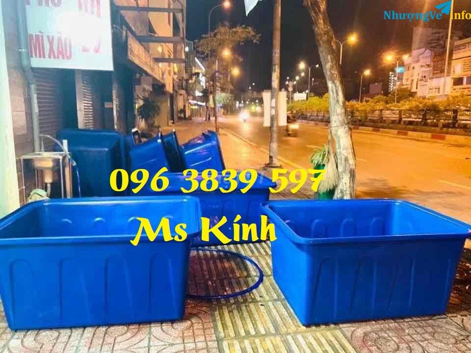 Ảnh Thùng nhựa chữ nhật 300 lít, tank nhựa nuôi cá, tôm, trồng rau - 096 3839 597 Ms Kính