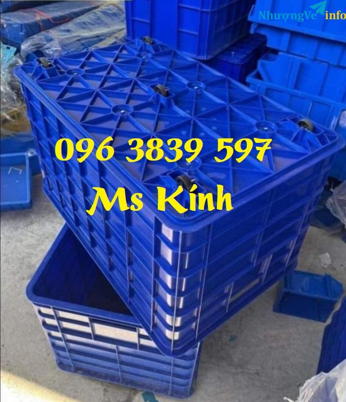 Ảnh Sóng bít 5 bánh xe, thùng nhựa có 5 bánh xe đựng vải, phụ kiện, hải sản - 096 3839 597 Ms Kính