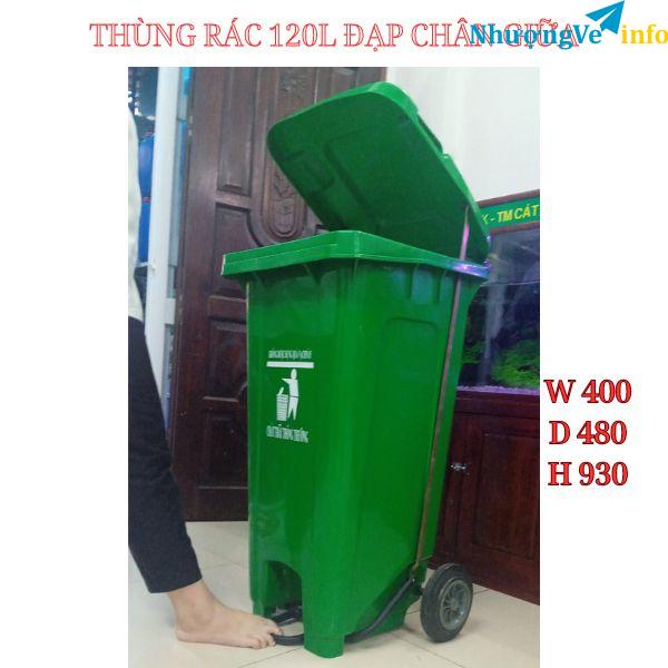 Ảnh Thùng rác 60 lít nắp kín