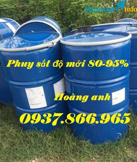 Ảnh Đại lý cung cấp phuy sắp cũ mới, phuy sắt, thùng phuy tại hà nội, phuy cũ độ mới 80%