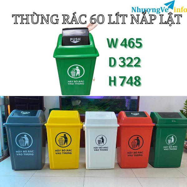 Ảnh Thùng rác 60l nắp lật