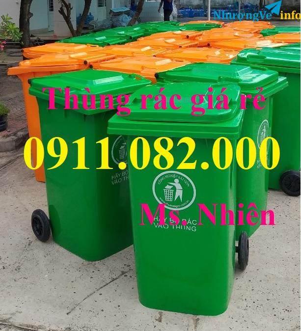 Ảnh Hạ giá thùng rác 120 lít, 240 lít, 660 lít giá rẻ- thùng rác nhựa dày- lh 0911082000