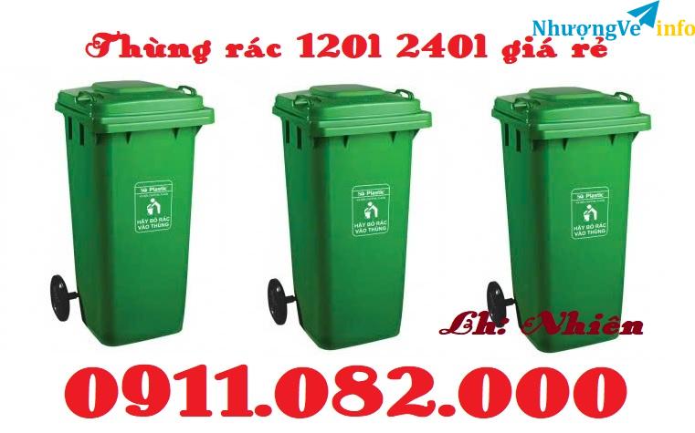 Ảnh Giảm giá thùng rác nhựa- giá rẻ thùng rác 120l 240l, thùng rác y tế- lh 0911082000