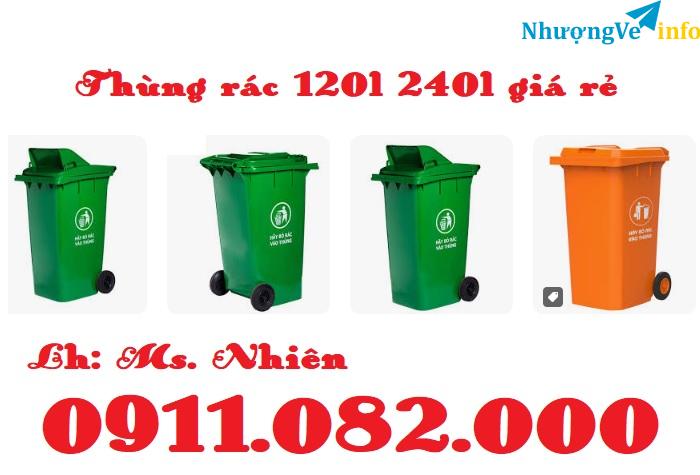 Ảnh Miền tây- nơi bán thùng rác giá rẻ đại lý- chuyên sỉ lẻ thùng rác 120l 240l 660l- lh 0911.082.000