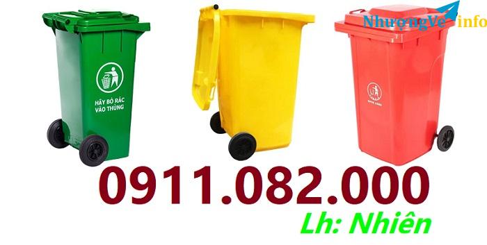 Ảnh Sản phẩm thùng rác nhựa giá rẻ, thùng rác 12l 240l 660l- lh 0911082000