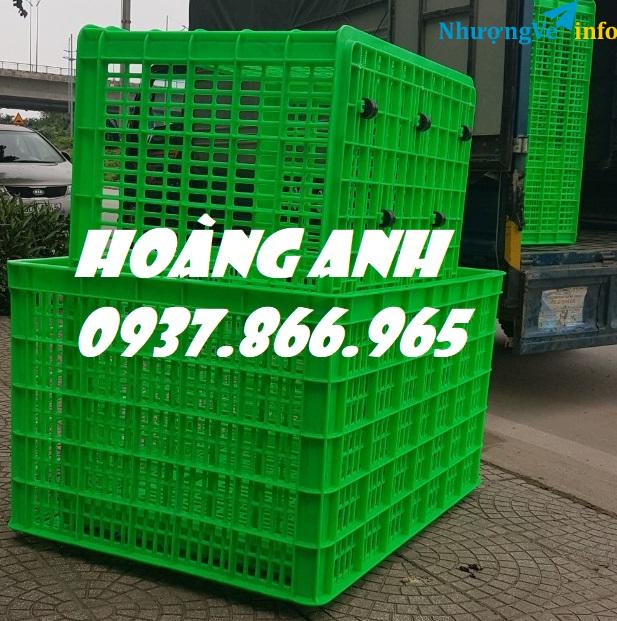 Ảnh Sóng nhựa 26 bánh xe giá tốt, sóng nhựa đẩy hàng trong xí nghiệp, bán sọt nhưa kích thước lớn toàn quốc