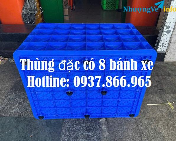 Ảnh ThuÌng nhưÌ£a đăÌ£c coÌ baÌnh xe 78*63*55cm, thuÌng nhưÌ£a kiÌch thươÌc lơÌn, thuÌng coÌ baÌnh xe