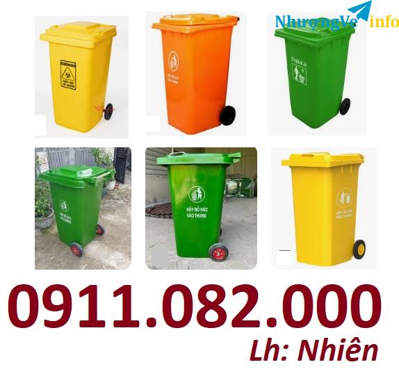Ảnh Thùng đựng rác giảm thiểu ô nhiễm môi trường- thùng rác 120l 240l giá rẻ- lh 0911082000
