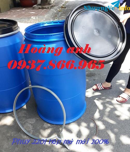 Ảnh ThuÌng phuy nhưÌ£a cuÌ đôÌ£ mơÌi 90% trơÌ lên, giaÌ phuy nhưÌ£a taÌ£i miêÌn băÌc, phuy nhưÌ£a công  nghiêÌ£p