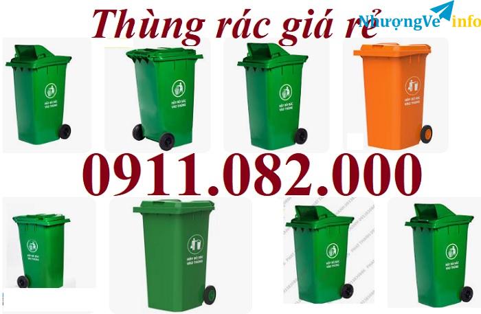 Ảnh Chuyên cung cấp thùng rác thông dụng, thùng rác 120L 240l giá rẻ- lh 0911.082.000