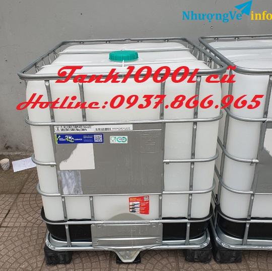 Ảnh GiaÌ bôÌn cuÌ 1000l taÌ£i Long Biên, bôÌn coÌ khung theÌp bao quanh, tank nhưÌ£a