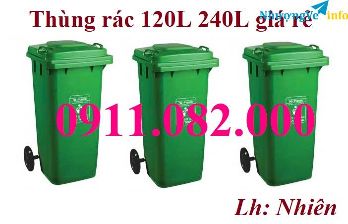 Ảnh Cung cấp thùng rác giá rẻ nhất thị trường năm 2026- giảm giá đầu năm thùng rác 120l 240l 660l- lh 0911082000