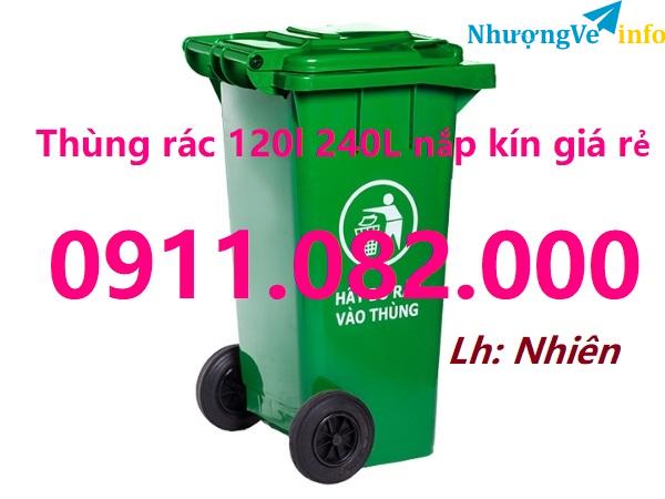 Ảnh Cung cấp thùng rác dày chất lượng giá rẻ - thùng rác 120L 240L 660L giá sỉ lẻ- 0911082000
