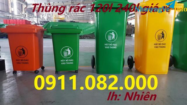 Ảnh Sỉ lẻ thùng rác chất lượng mới 100%- thùng rác 120L 240L 660L giá rẻ- lh 0911082000